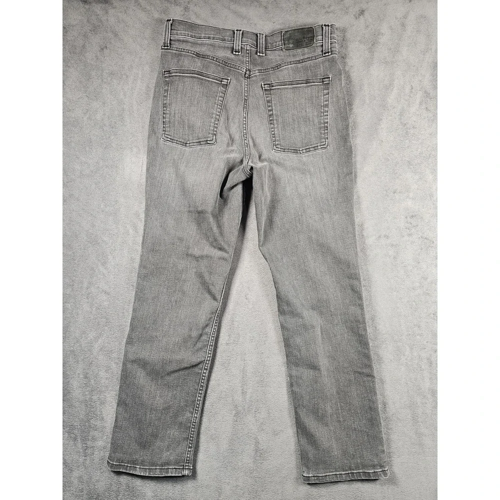 L.L.Bean BeanFlex Classic Fit‎ Jeans 32x28 Black Stretch Straight Leg 511182